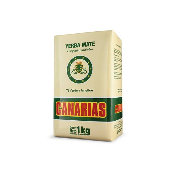 Canarias Yerba Mate con TE VERDE Y JENGIBRE 1 kg